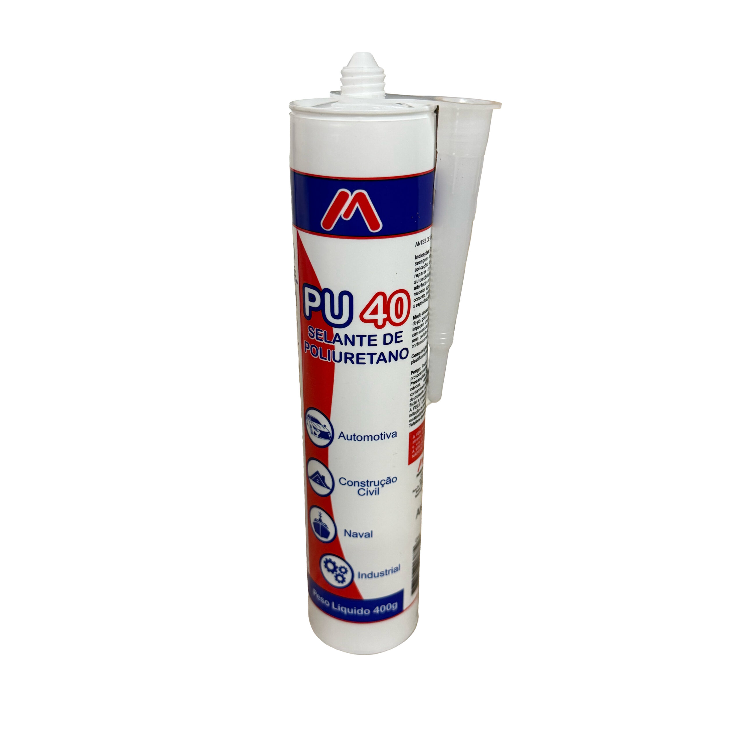 PU.40 SELANTE POLIURETANO BRANCO - TUBO 400gr - MASTIFLEX
